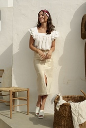 Garde-robe - Halflange Rok - Goud
