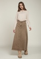 Garde-robe - Lange Rok - Taupe