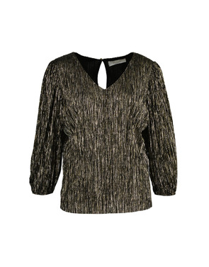 Amelie &amp; Amelie - Blouse - Zwart-goud