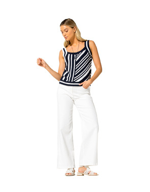 Caroline Biss - Lange Broek - Wit-roze
