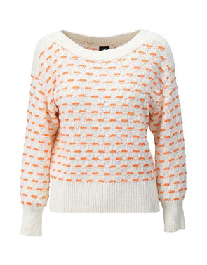 K-design - Pull - Beige-oranje